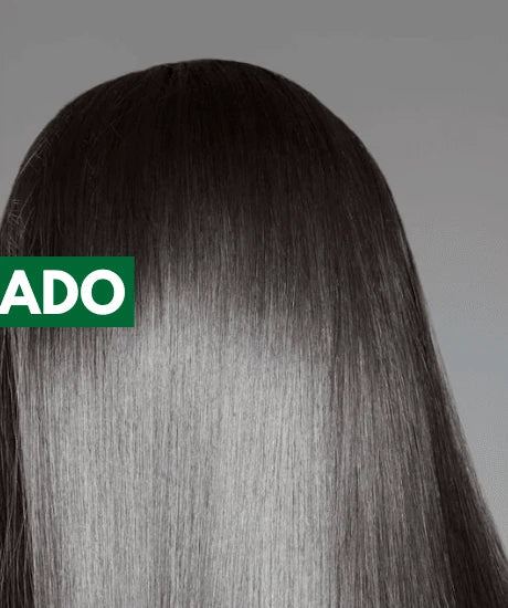 Cabello liso y frasco Lavdik del material original