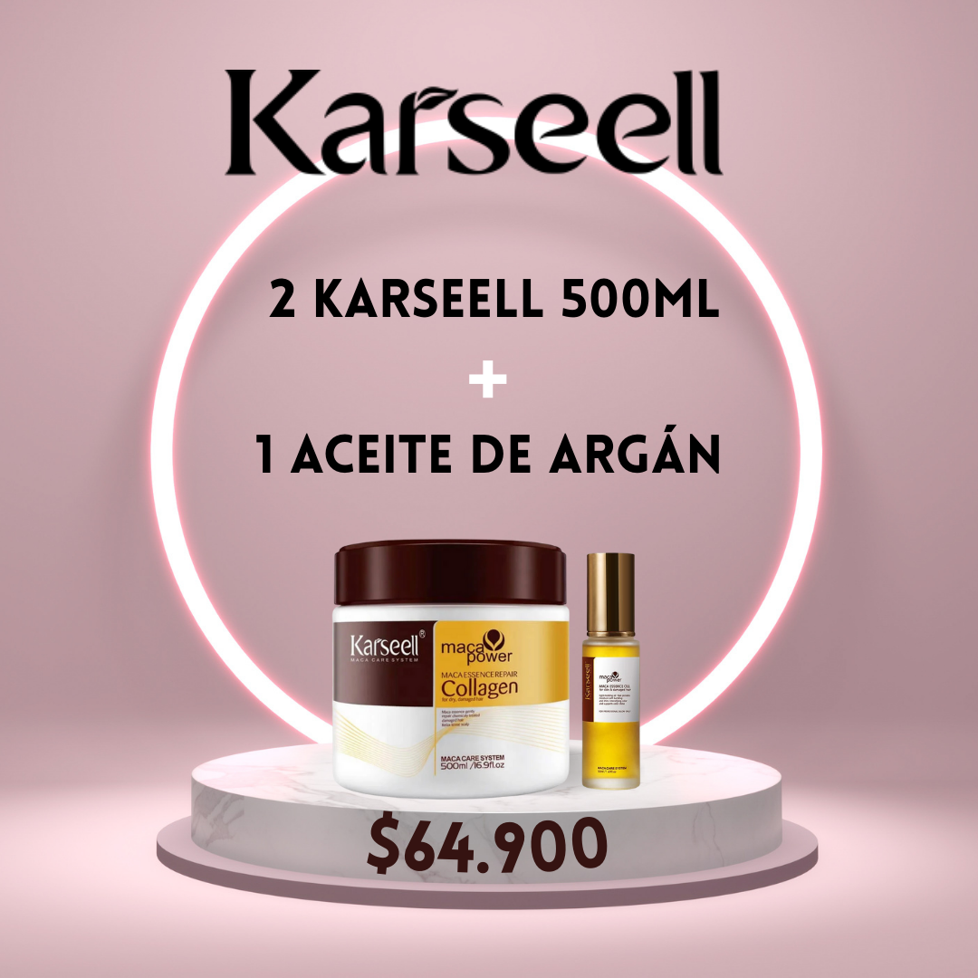 2 KARSEELL 500ML + 1 ACEITE DE ARGÁN