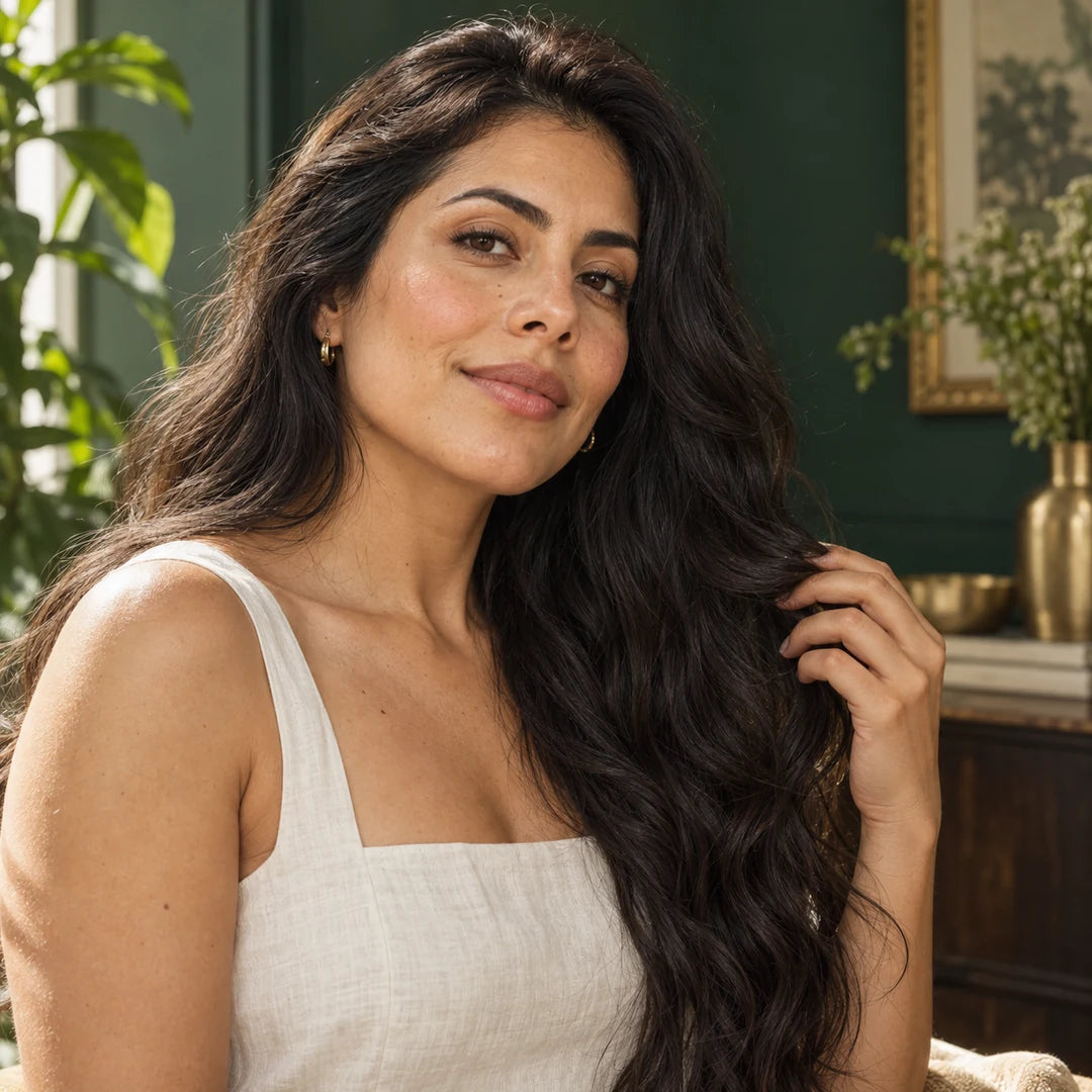 Inspiración de una rutina de autocuidado para cabello ondulado
